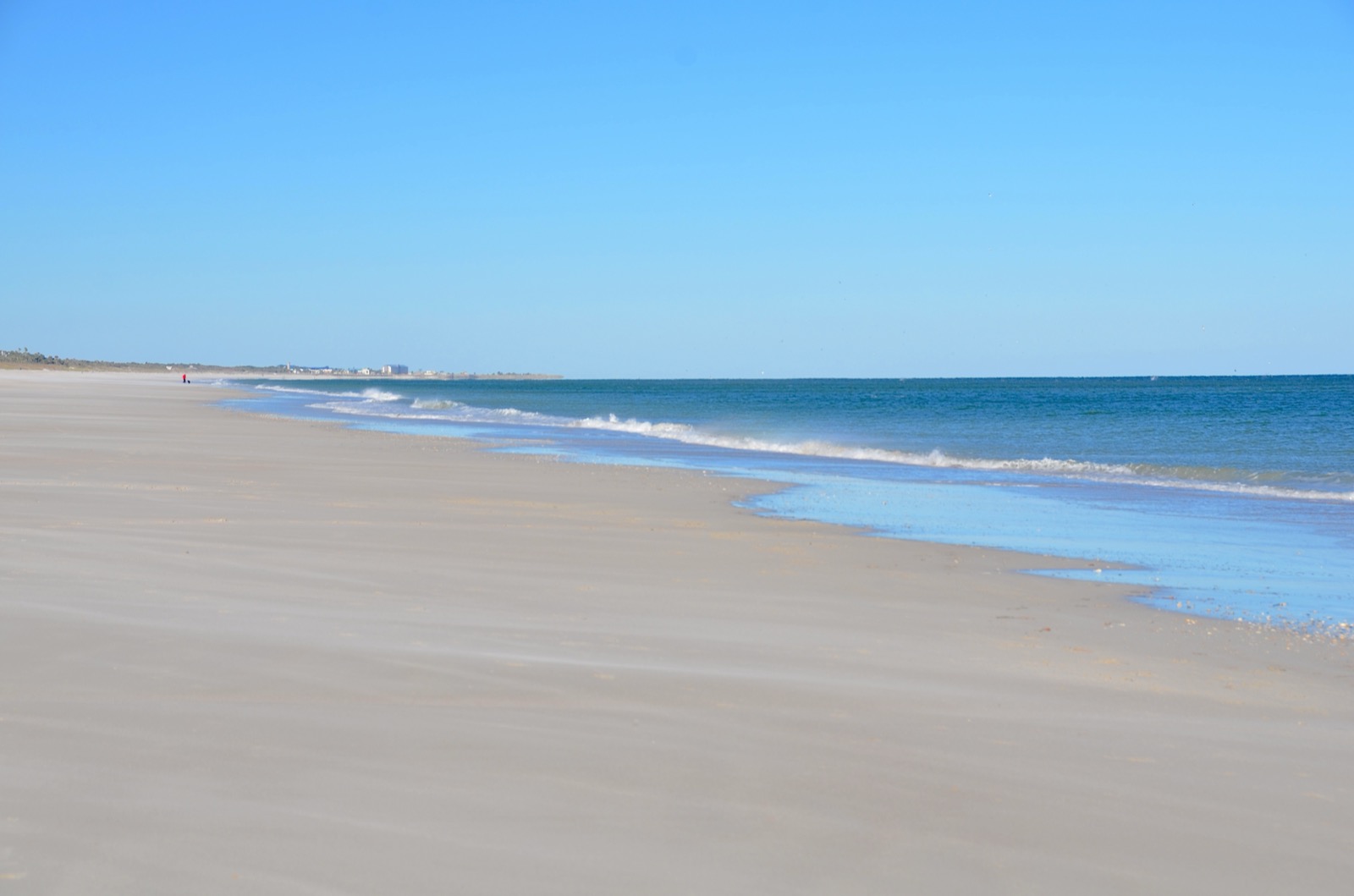 Wide sandy shoreline at Atlantic Beach near Jacksonville, Florida