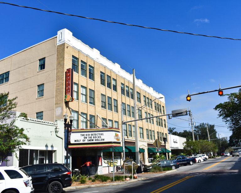 Historic Sun-Ray Cinema streetscape in the Five Points and Riverside district of Jacksonville