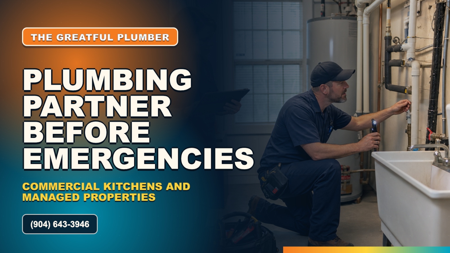 Commercial plumbing partner for Jacksonville kitchens and property managers