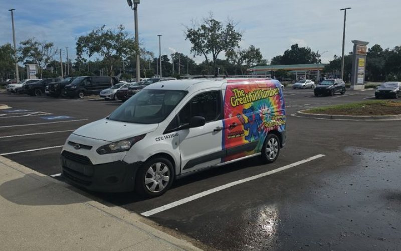 The Greatful Plumber service van parked in Jacksonville's Ortega neighborhood providing professional plumbing repair services to 32210 area homes